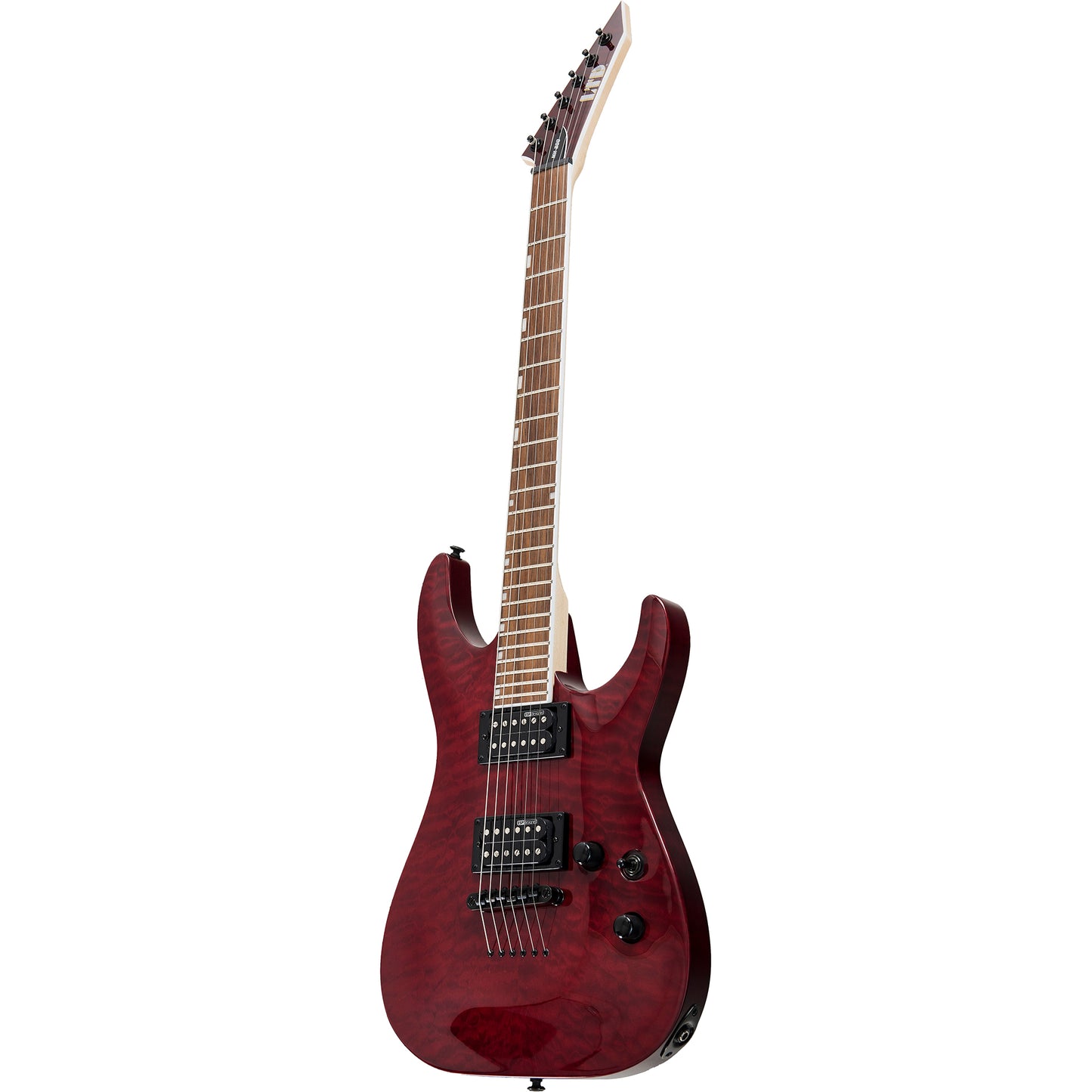 ESP LTD MH-200 Quilt Maple Electric Guitar, See Thru Black Cherry