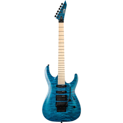 ESP LTD MH-203QM Quilted Maple Electric Guitar, See Thru Blue