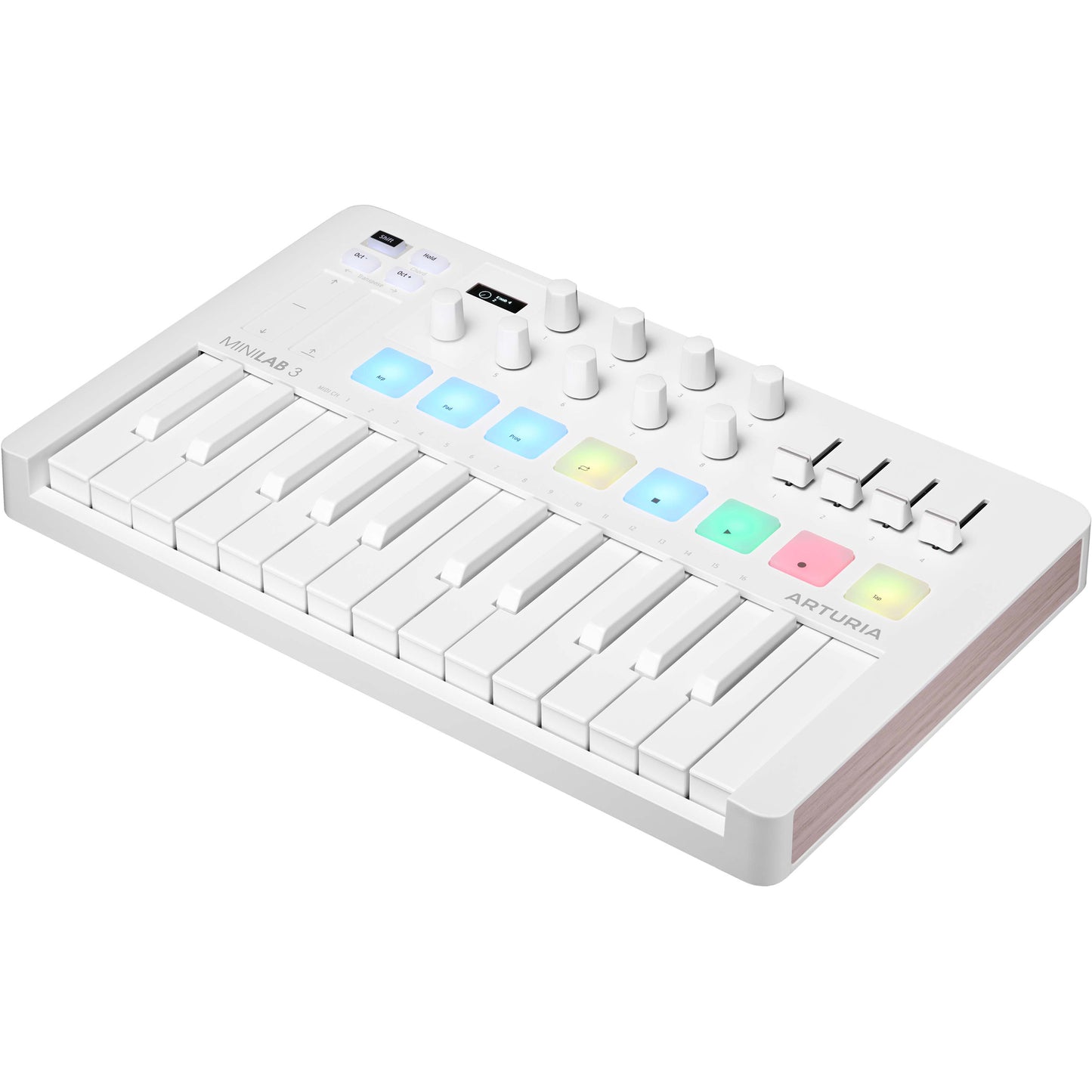 Arturia MiniLab 3 Compact MIDI Keyboard and Pad Controller - Alpine White