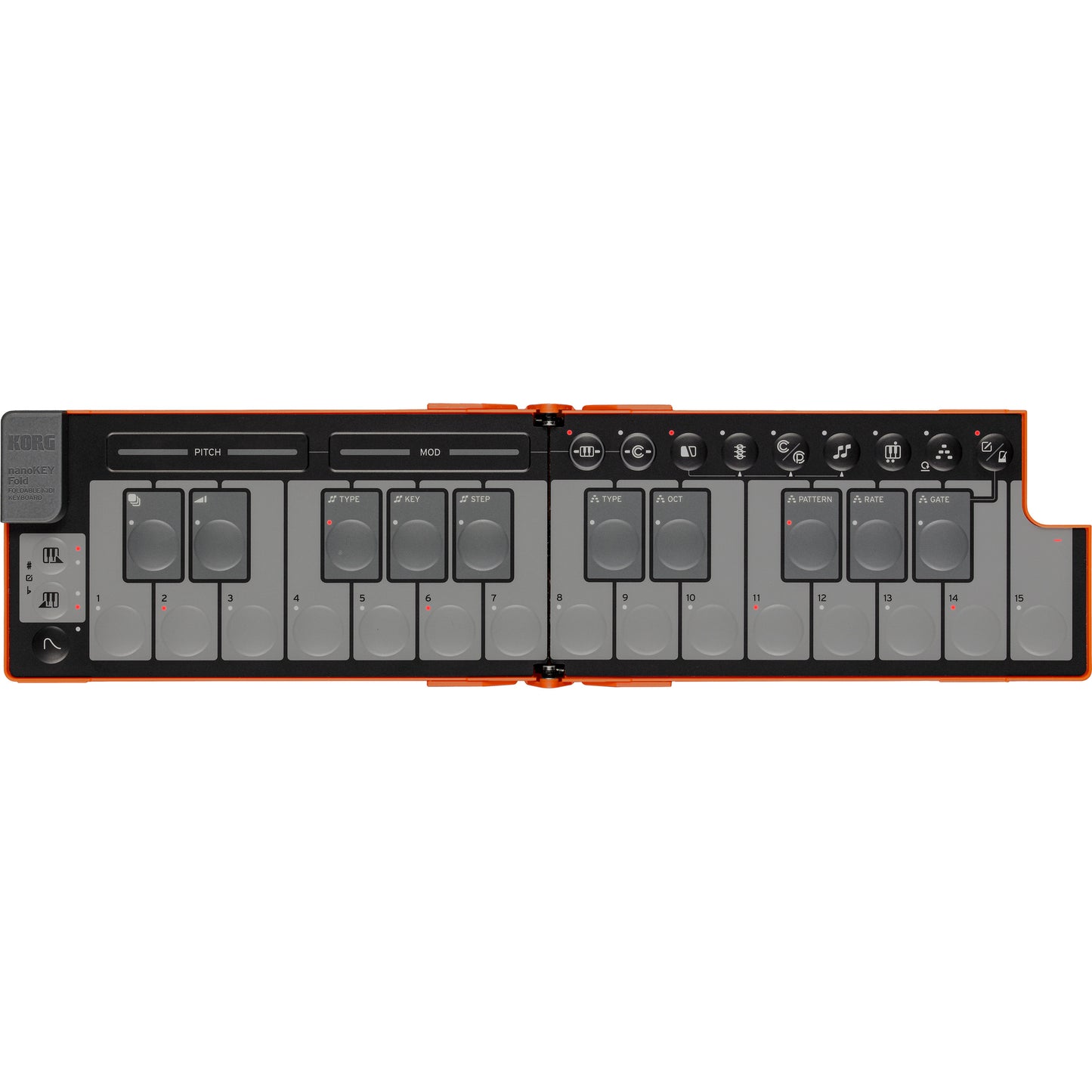 Korg Nanokey Fold Foldable MIDI Keyboard - Lava Orange