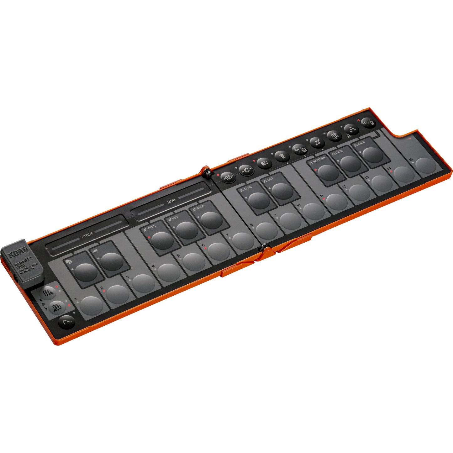 Korg Nanokey Fold Foldable MIDI Keyboard - Lava Orange