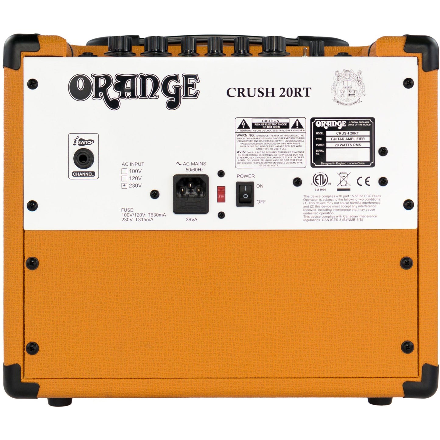 Orange Crush 20RT 20-Watt Guitar Combo Amp, Orange