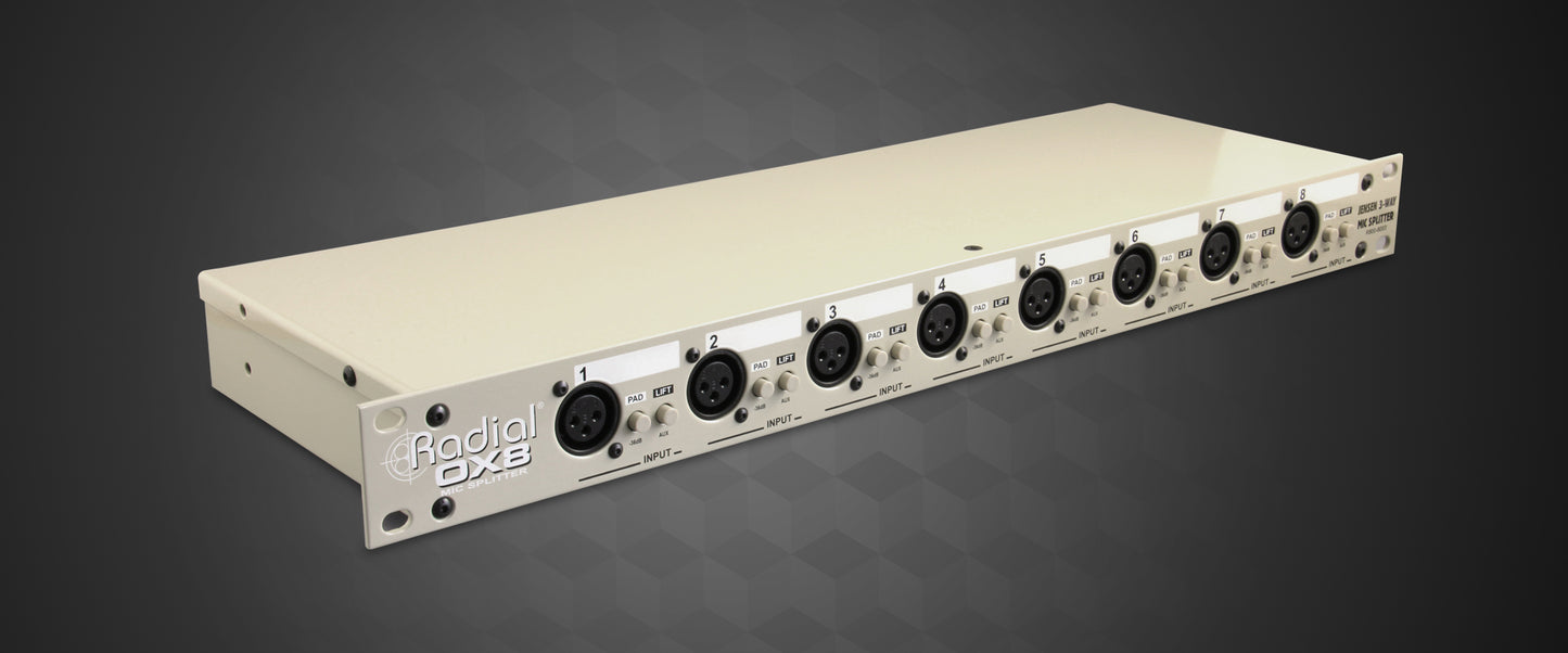 Radial OX8R-Channel Mic Splitter and with Radial Transformers