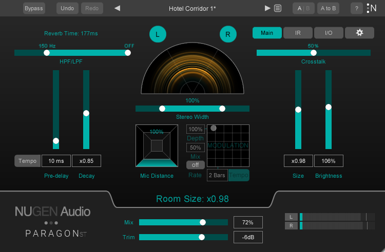 NuGen Audio Paragon ST - Stereo Reverb