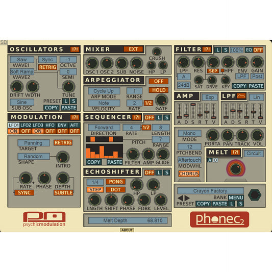 Psychic Modulation Phonec2 Virtual Instrument Plugin