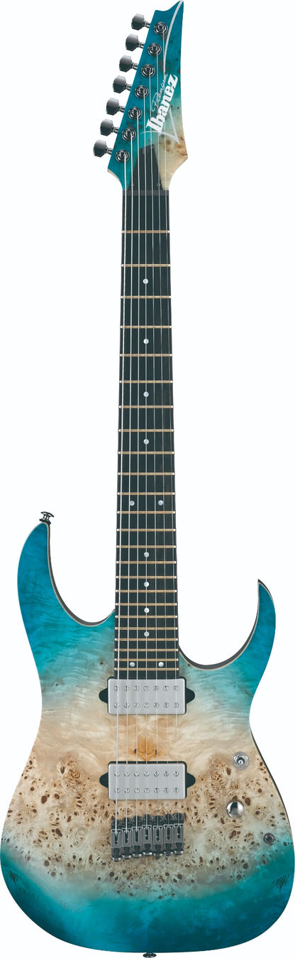 Ibanez RG1127PBFXCIF RG Premium 7-String Electric Guitar, Caribbean Islet Flat