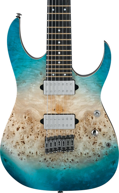 Ibanez RG1127PBFXCIF RG Premium 7-String Electric Guitar, Caribbean Islet Flat