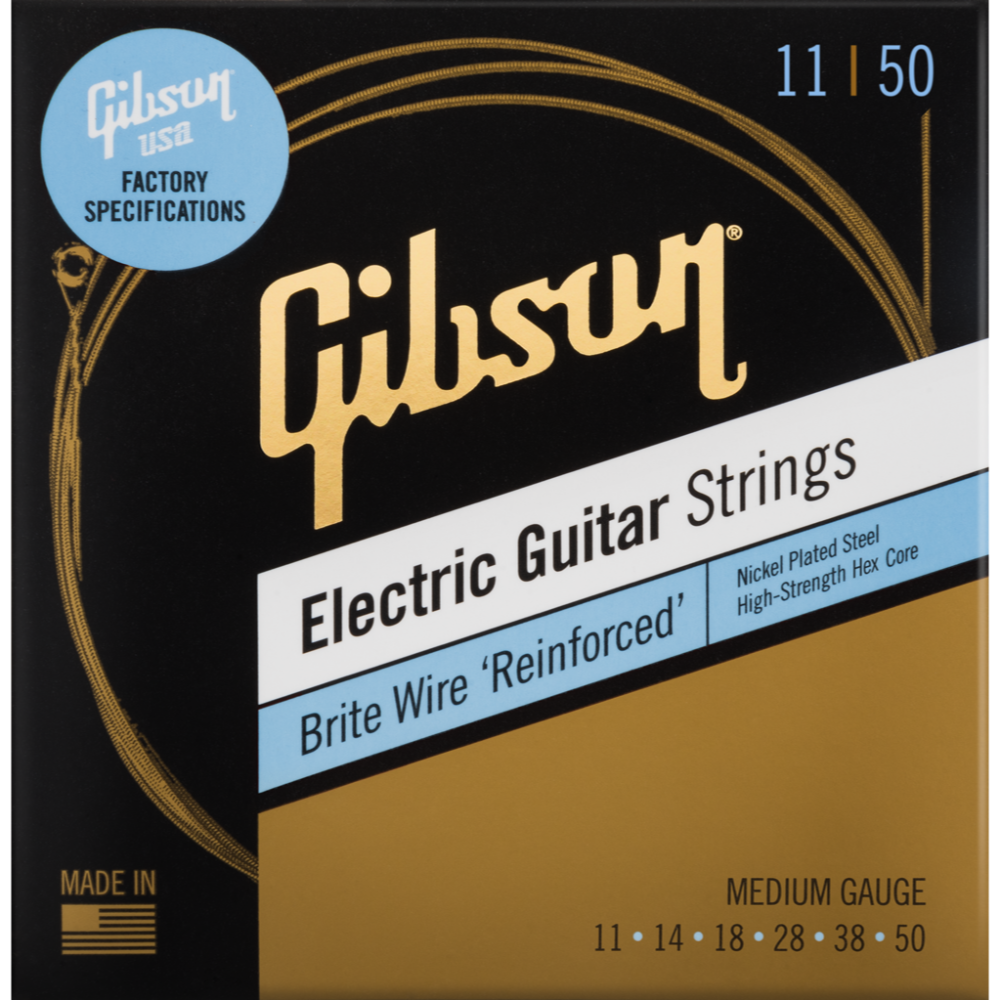 Gibson SEG-BWR11 Brite Wire ‘Reinforced’ Electric Guitar Strings - Medium