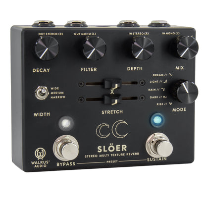 Walrus Audio Slöer Stereo Ambient Reverb Pedal, Black