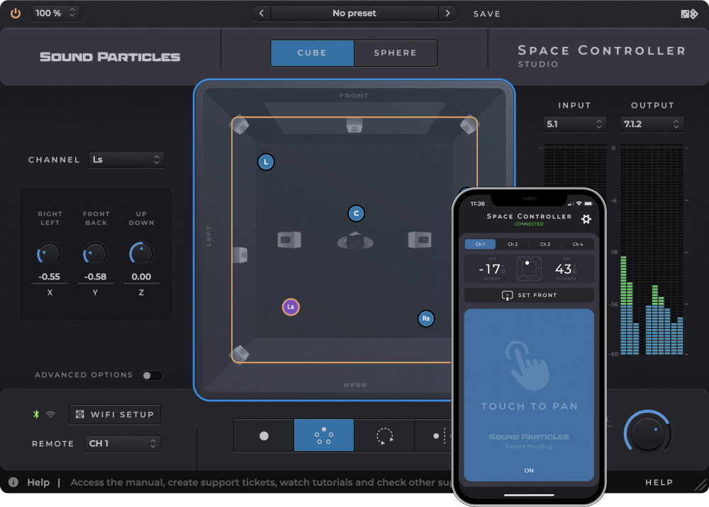 Sound Particles Space Controller Studio