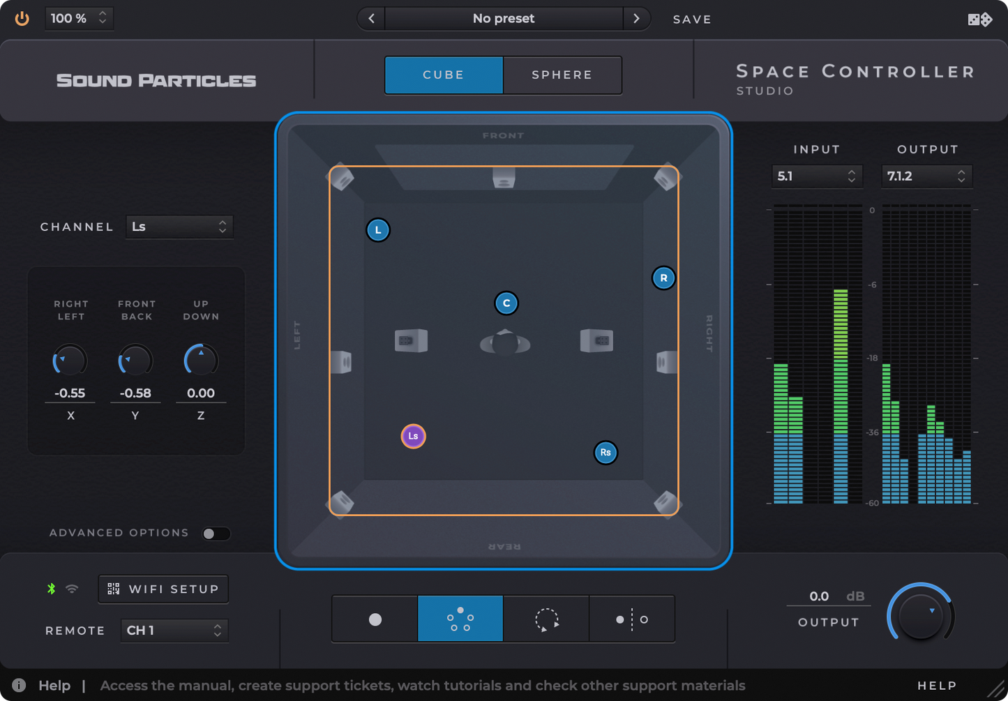 Sound Particles Space Controller Studio