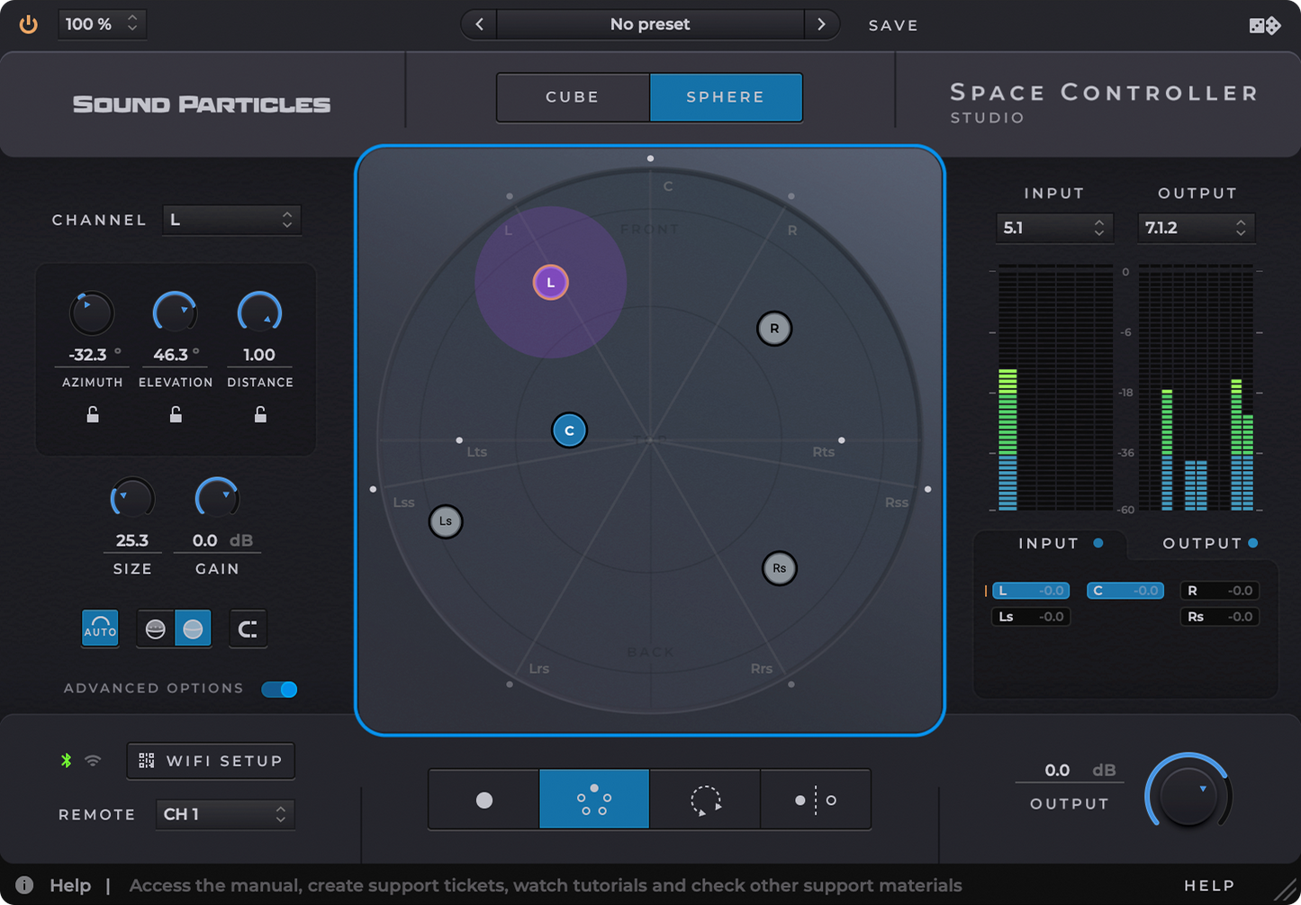 Sound Particles Space Controller Studio