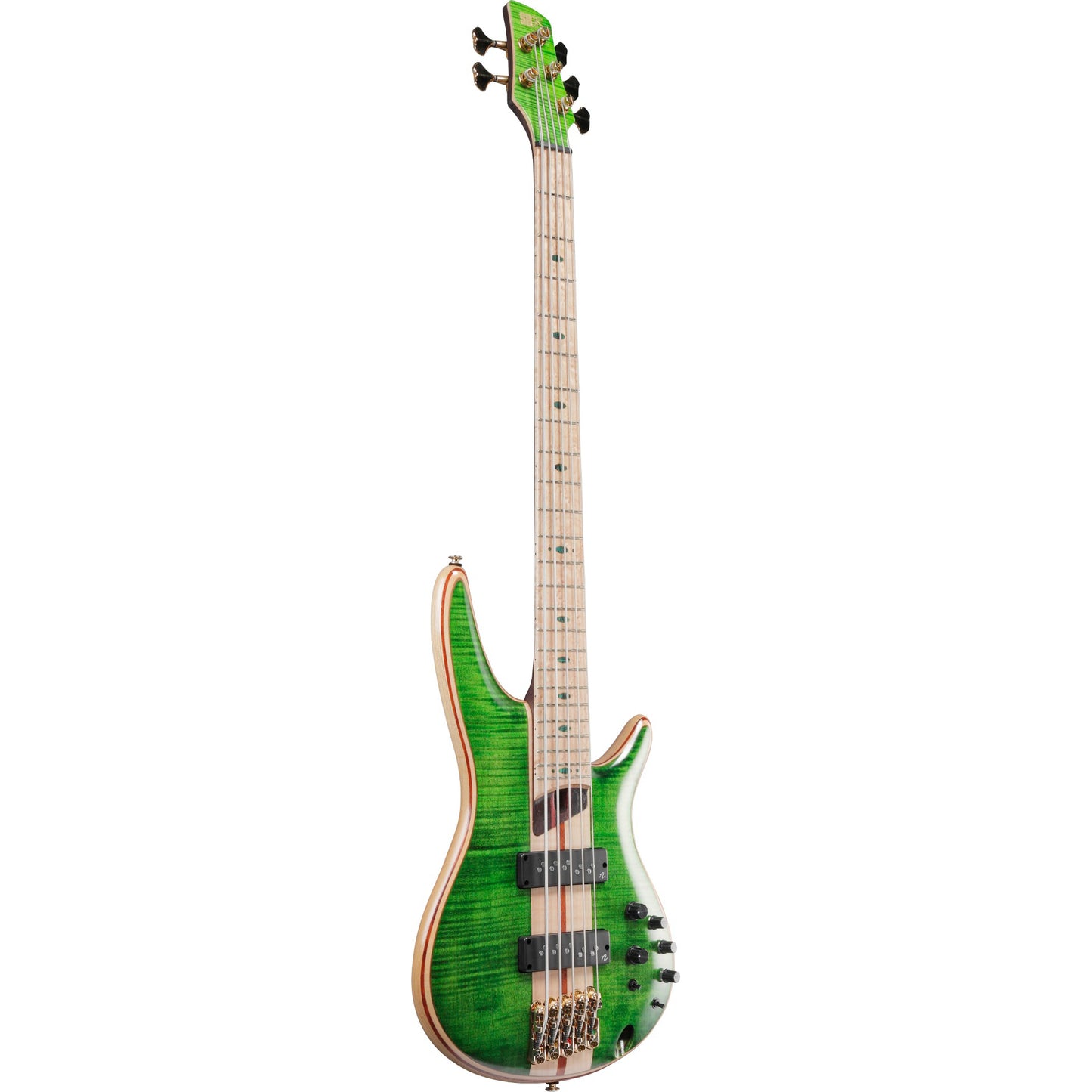 Ibanez SR5FMDXEGL Premium 5-String Electric Bass, Emerald Green Low Gloss