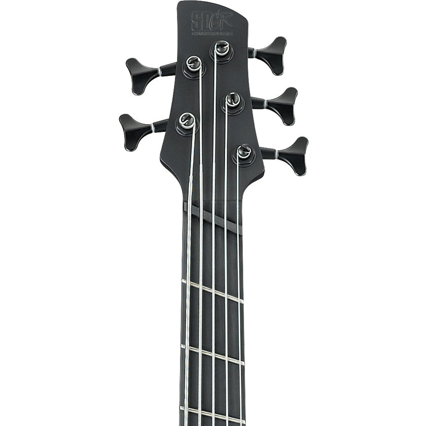 Ibanez SRMS625EXBKF SR Iron Label 5-String Electric Bass - Black