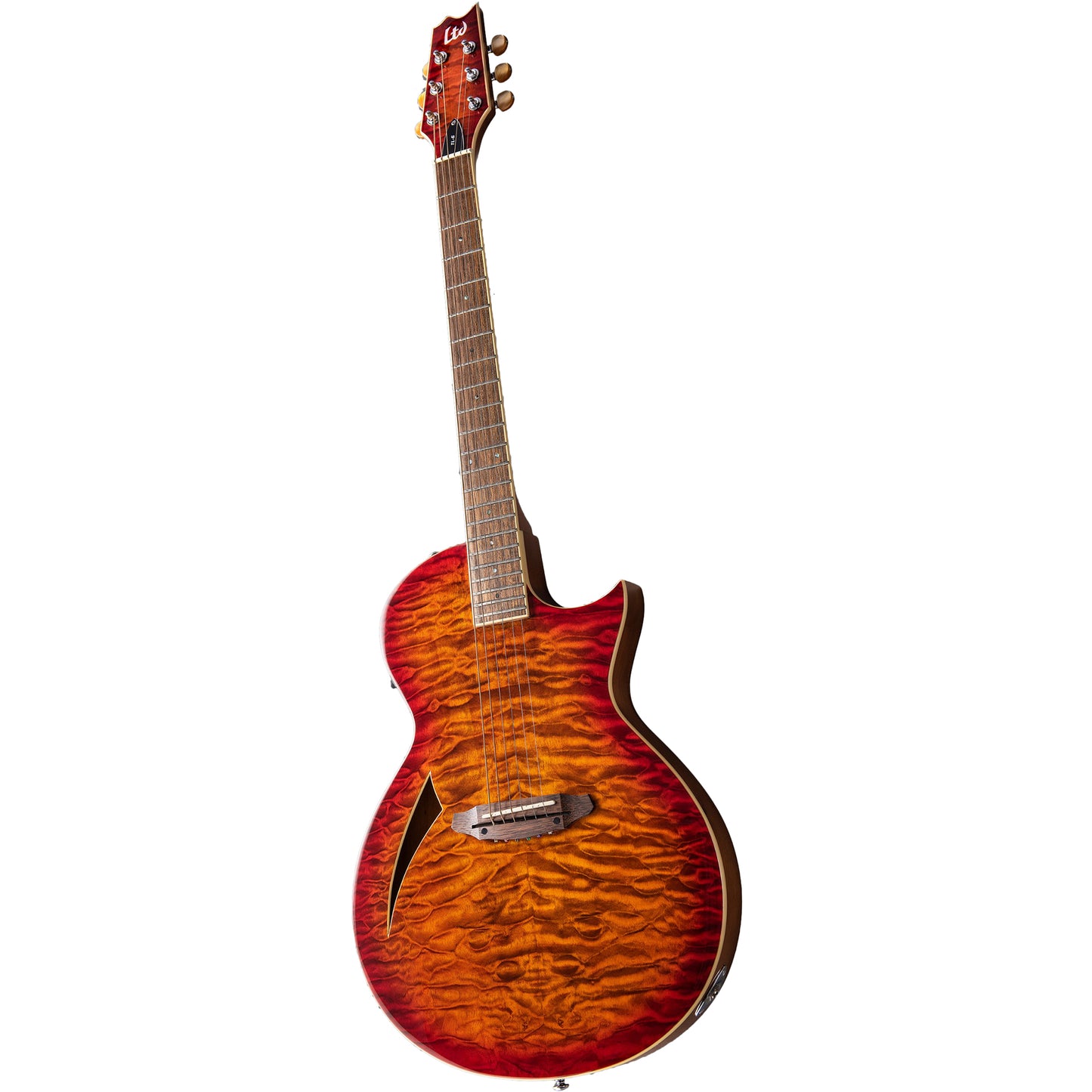 ESP LTD TL-6 Thinline Series Acoustic Electric Guitar, Tiger Eye Burst