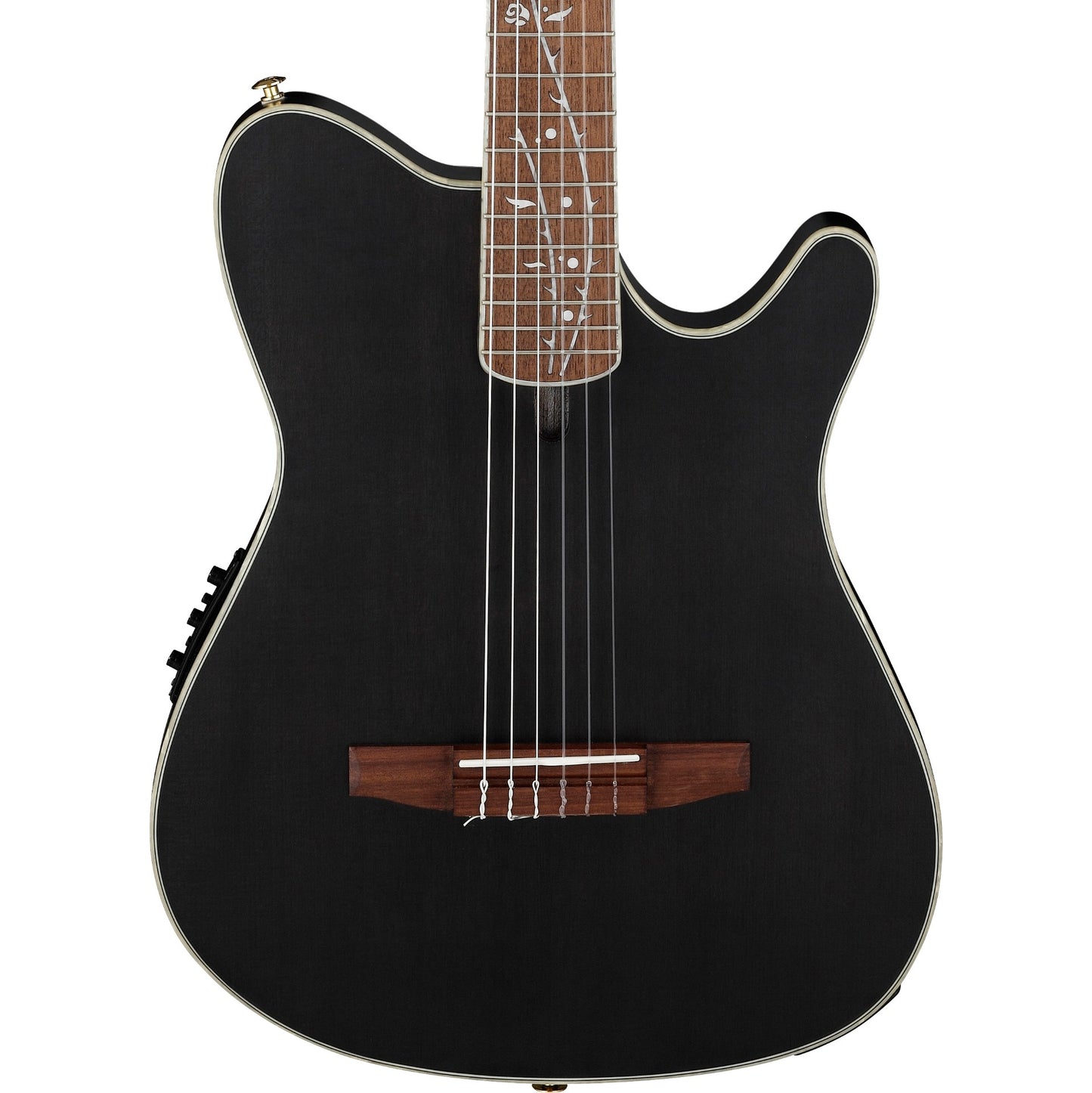 Ibanez TOD10N Tim Henson Nylon String Acoustic Electric Guitar, Transparent Black Flat