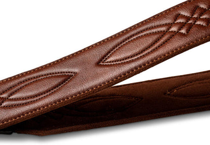 Taylor 2" Vegan Leather Guitar Strap - Medium Brown