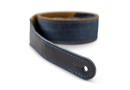 Taylor Blue Denim 2" Guitar Strap - Gold Logo