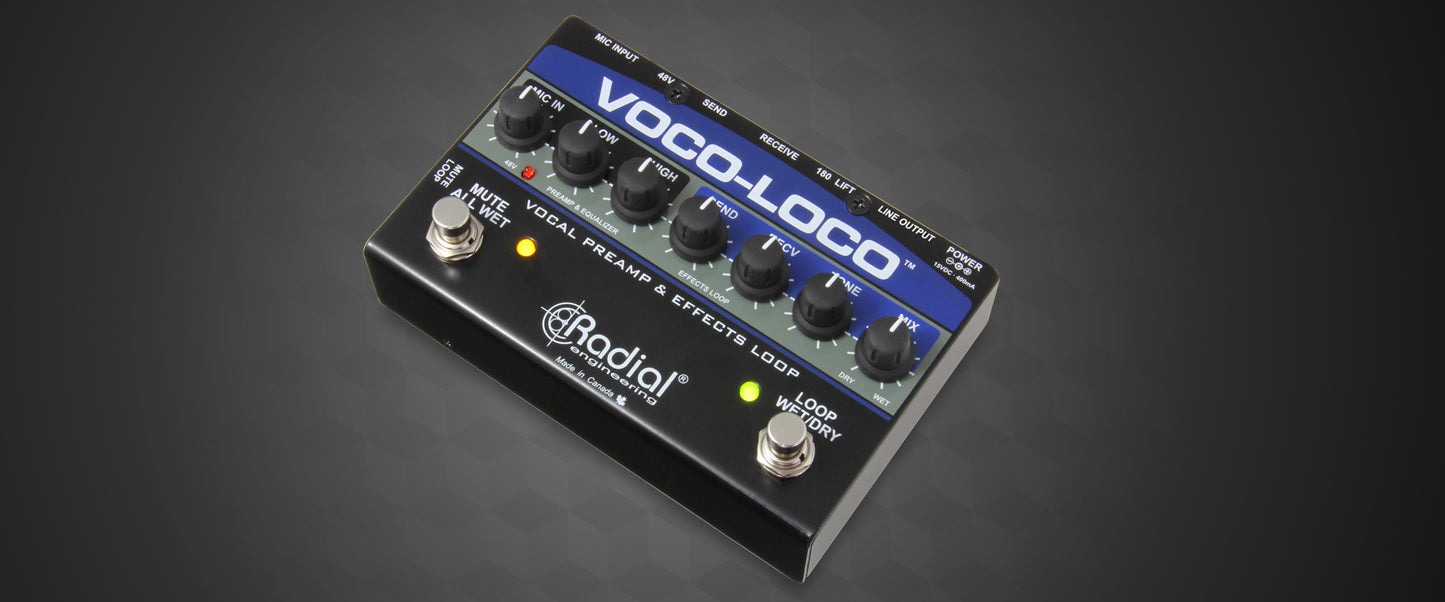 Radial Voco Loco Microphone Effects Loop and Switcher for Voice or Instrument