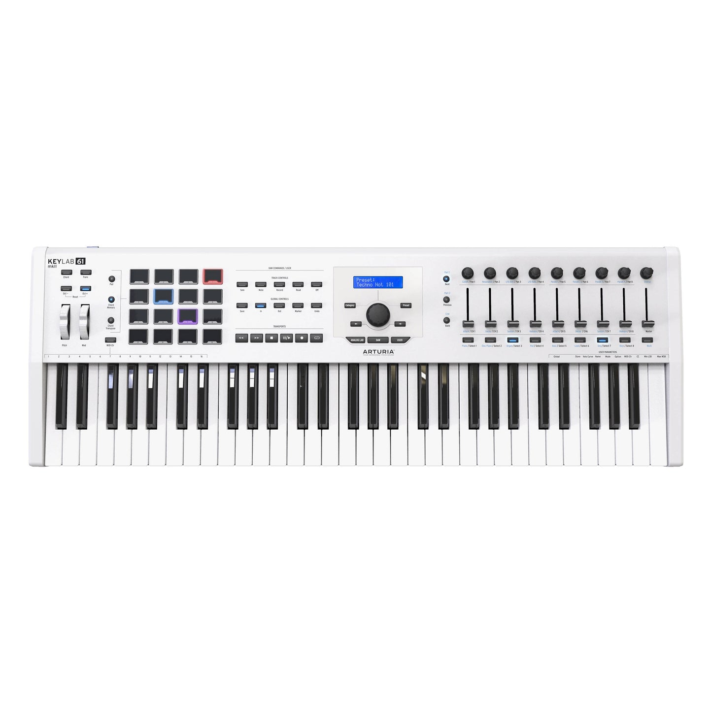 Arturia KeyLab MkII 61 Keyboard Controller - White