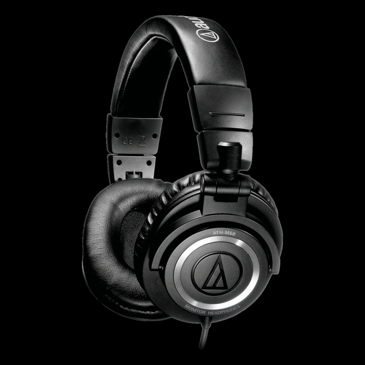 AUDIO TECHNICA ATHM50 HEADPHONES w/STRAIGHT CABLE ATH-M50S